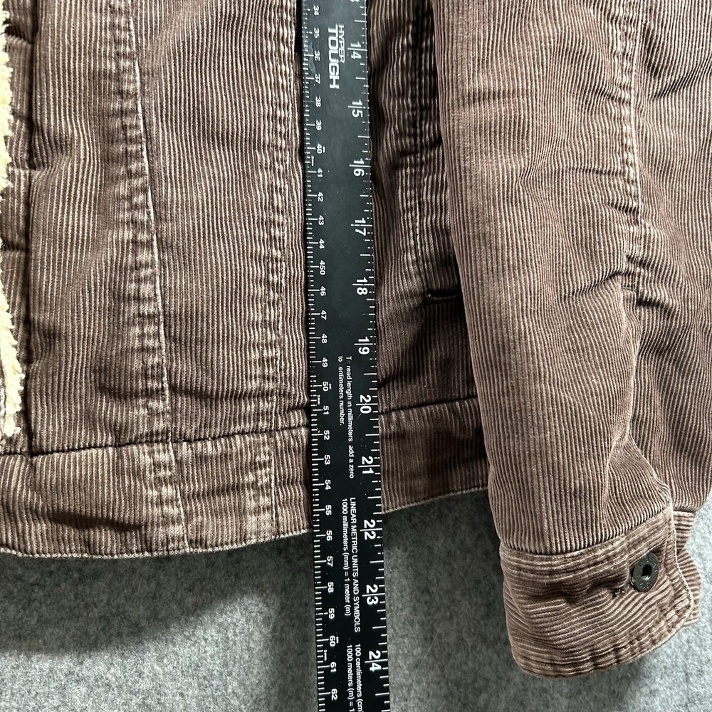 Vintage LL Bean Jacket Womens Medium Brown Corduroy Sherpa Lined Trucker - Picture 6 of 8